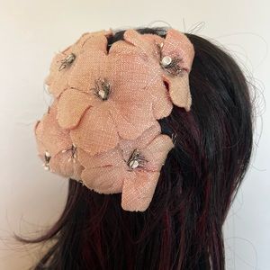 Vintage 1940’s pink flowered crown hat